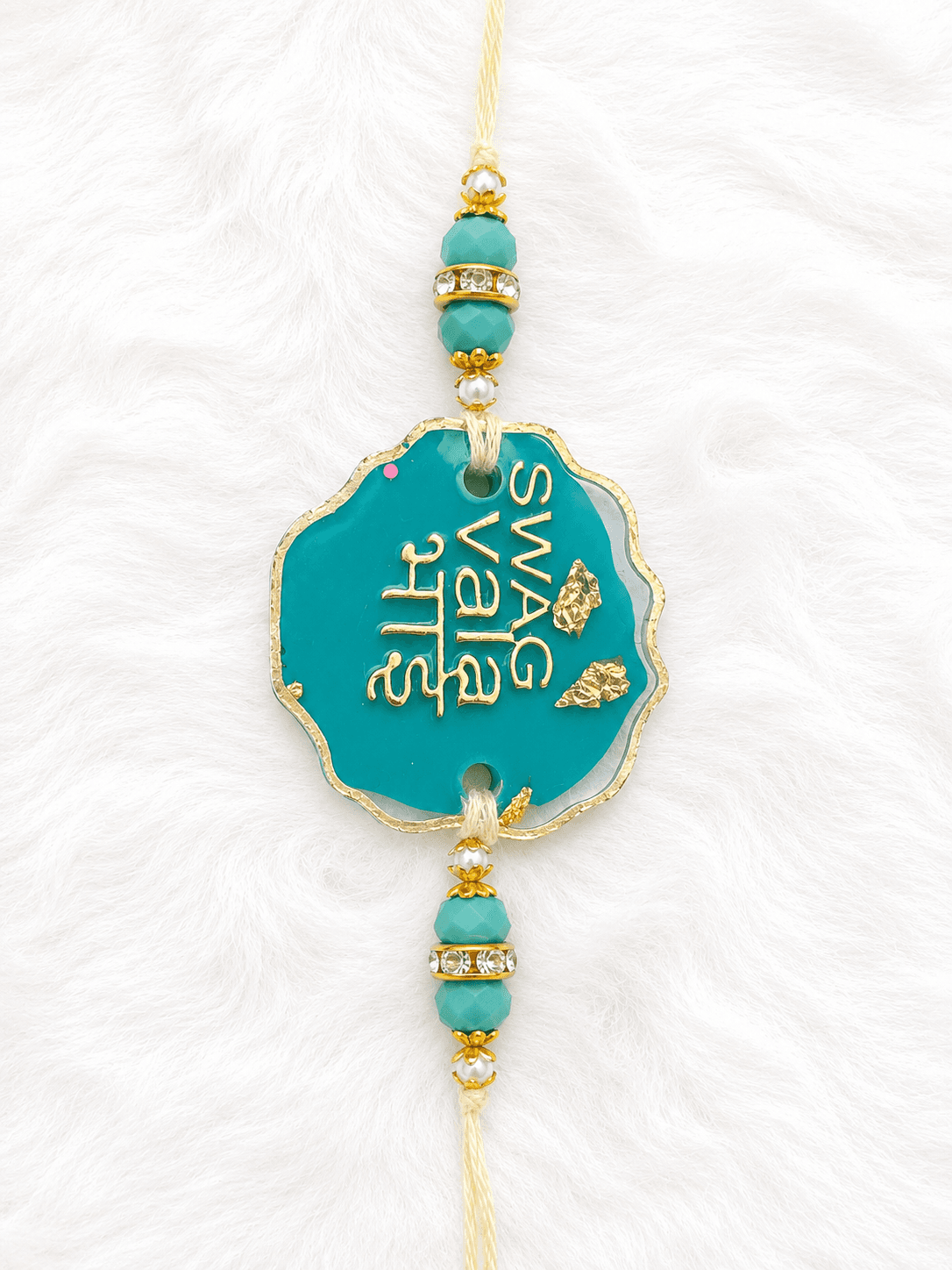 Swag Teal Agate Rakhi