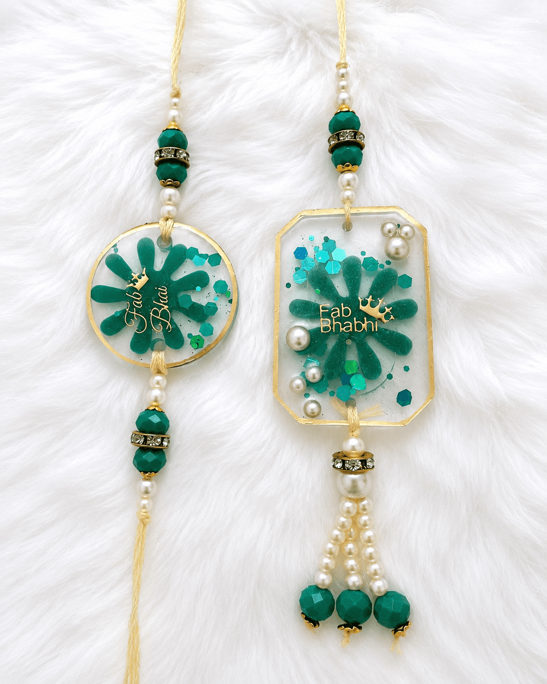 Fab Bhai-Bhabhi Teal Set