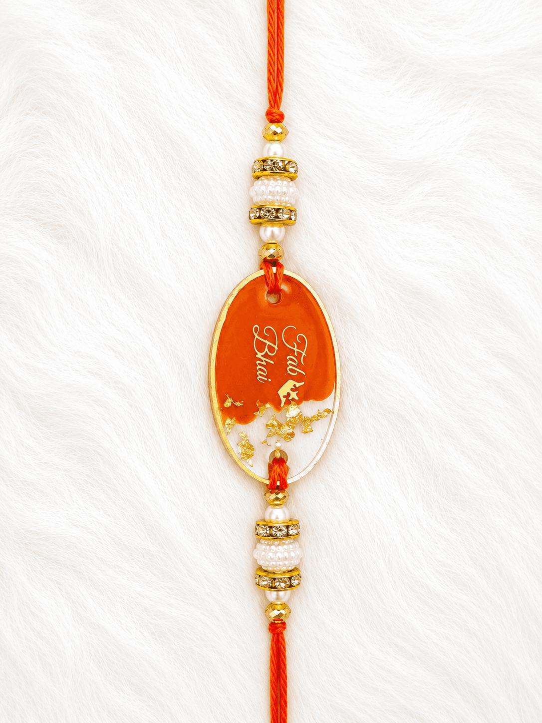 Fab Bhai Amber Agate Rakhi
