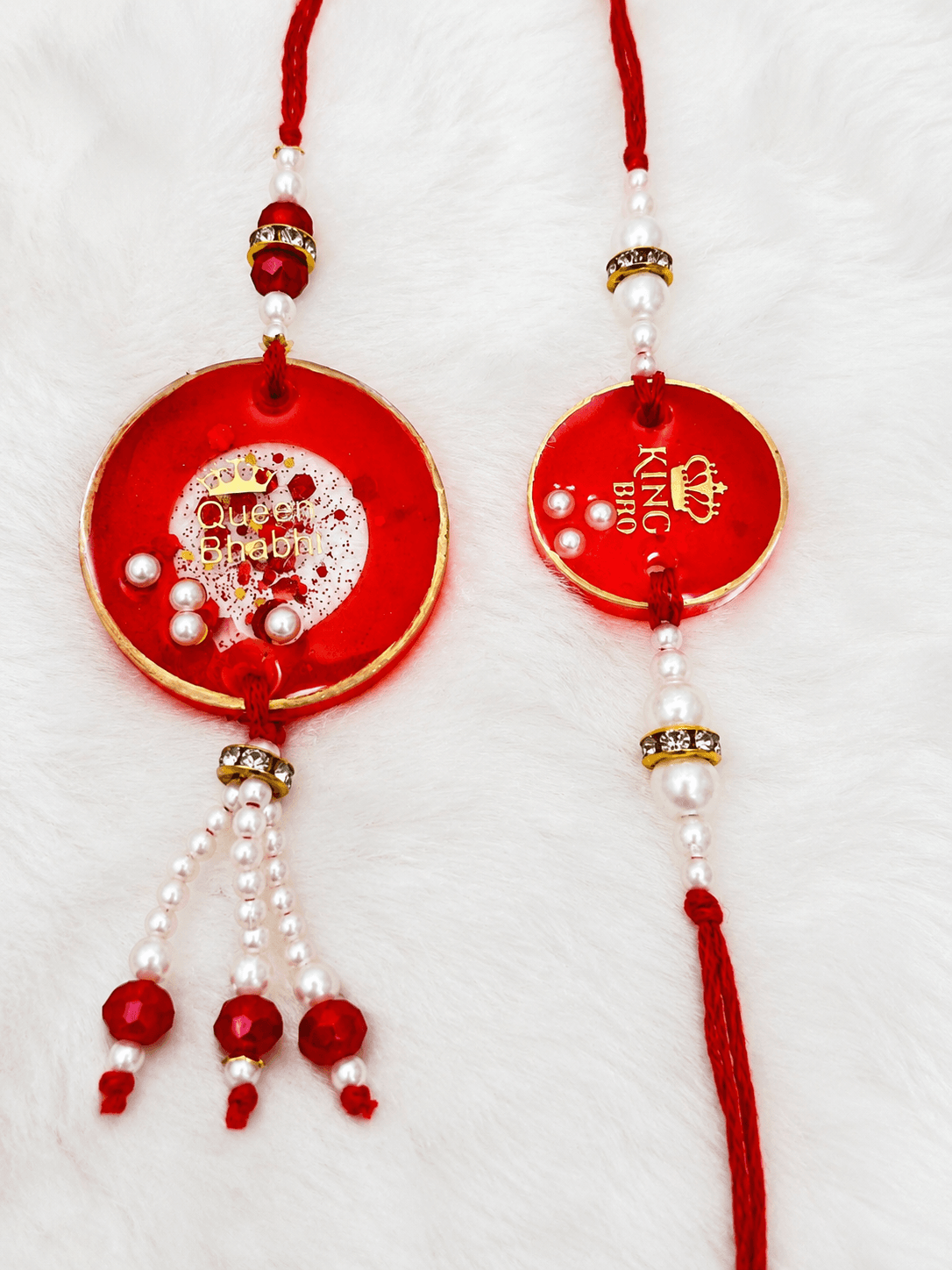 Queen Bhabhi & King Bro — Red Bhai-Bhabhi Set