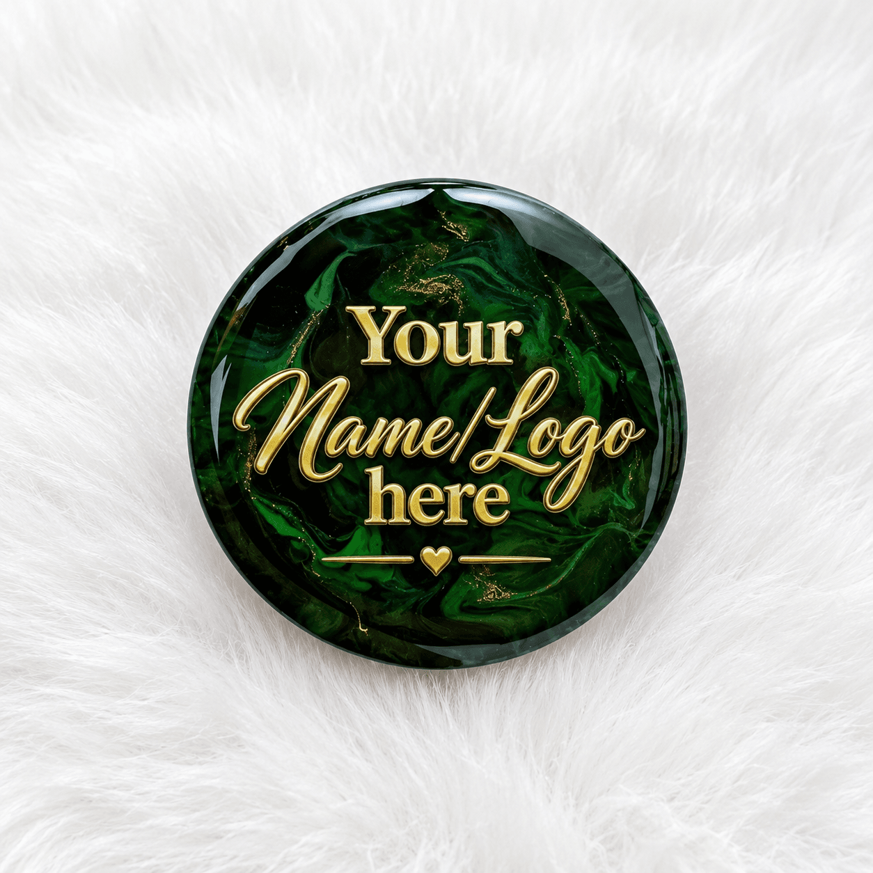 Emerald Marble Name Badge